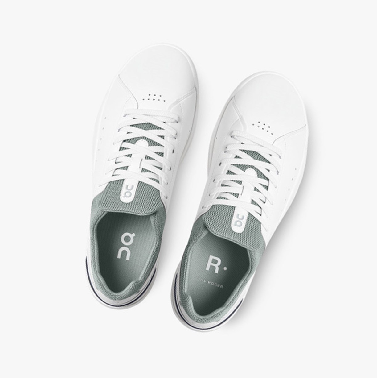 On Running THE ROGER Advantage Muške Tenisice White/Eucalyptus | 0189JGSLE