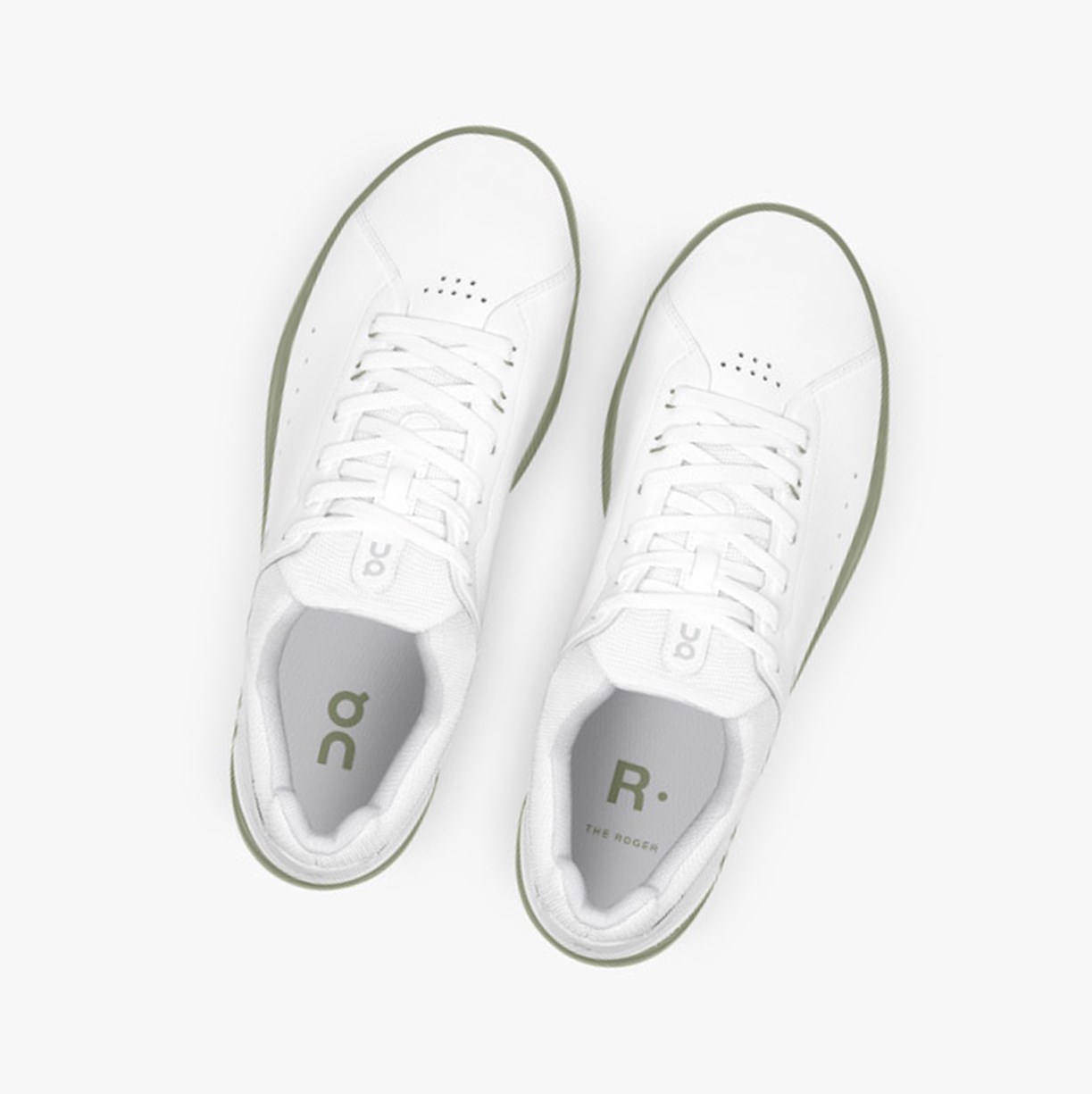 On Running THE ROGER Advantage Muške Tenisice White/Reseda | 2981CAZBJ