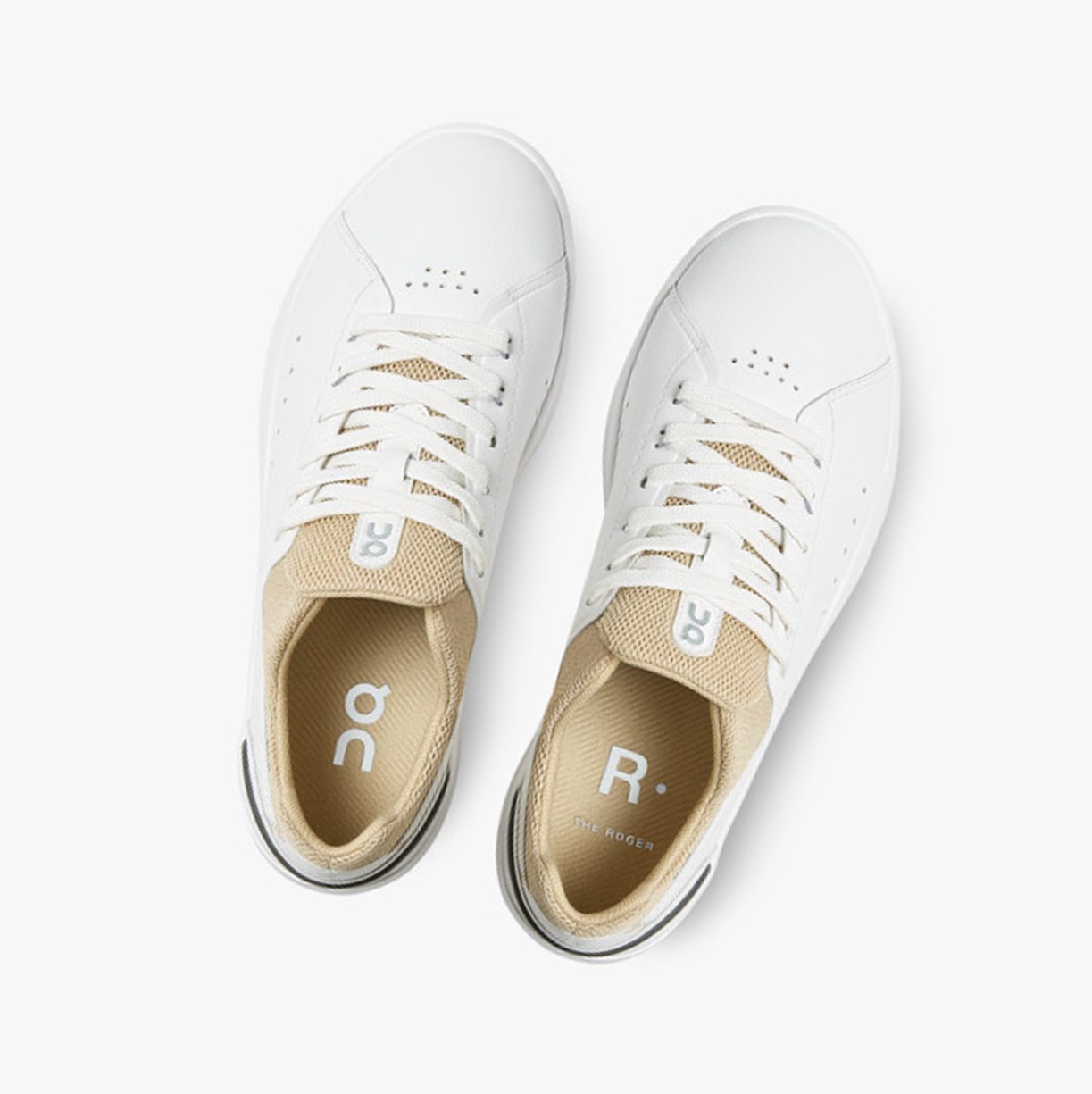 On Running THE ROGER Advantage Ženske Tenisice White/Sand | 3149AJQWN